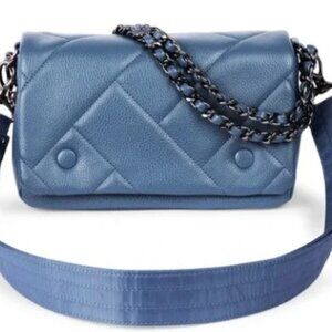 LUG Piccolo Classic Vegan Leather Crossbody Bag - Slate Blue
